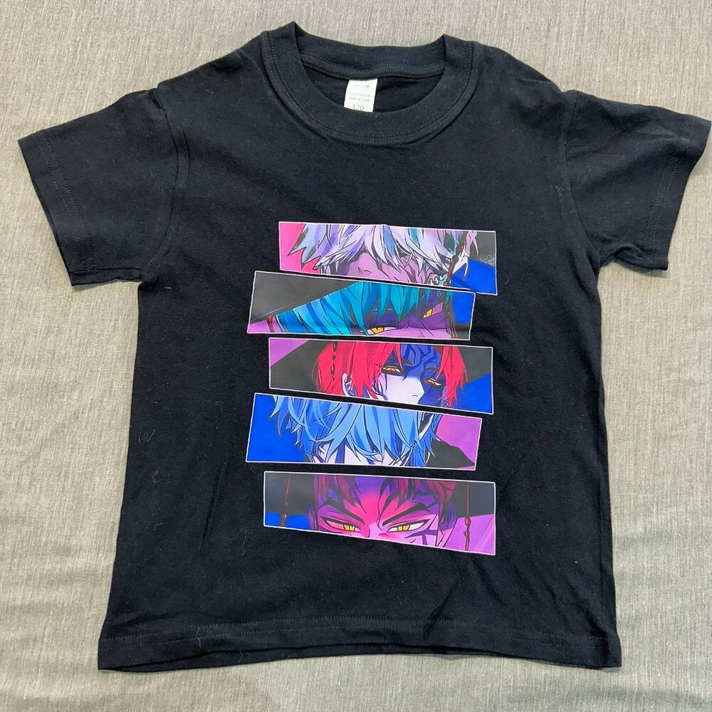 Kpop Hunters Saja Boys Eyes Kids Size 5 Black Cotton T-Shirt
